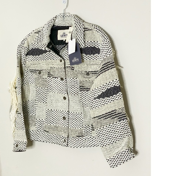 $598 LEVI'S TEXTURED FRINGE JACKET new - Picture 4 of 6